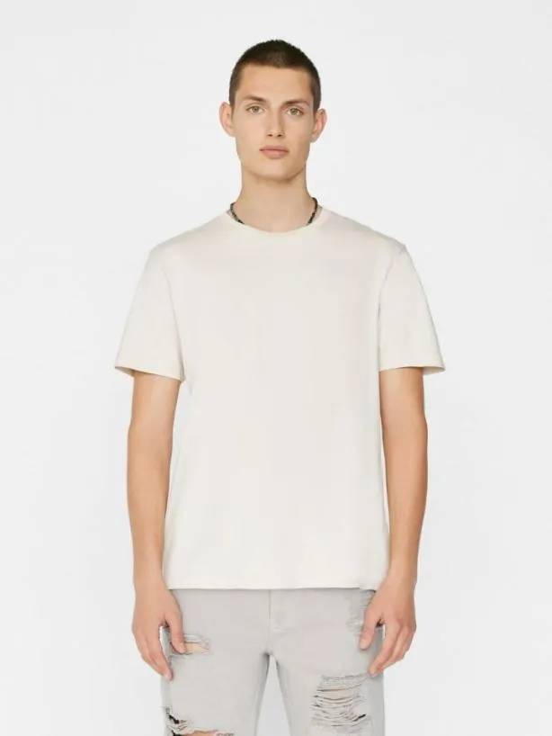 Frame FRAME Logo Tee In White Beige White Beige Men Tees Frame FRAME Logo Tee In White Beige White Beige Men Tees