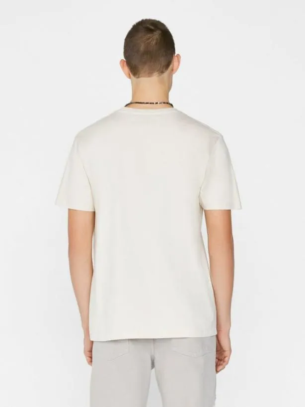 Frame FRAME Logo Tee In White Beige White Beige Men Tees Frame FRAME Logo Tee In White Beige White Beige Men Tees