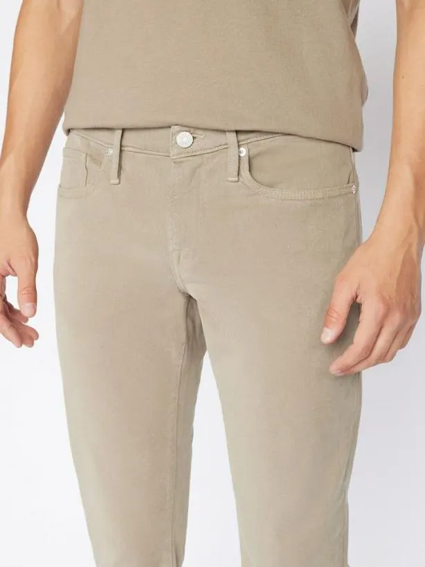 Frame L039Homme Slim Brushed Twill In Shadow Beige Shadow Beige Men Pants and Shorts Frame L039Homme Slim Brushed Twill In Shadow Beige Shadow Beige Men Pants and Shorts