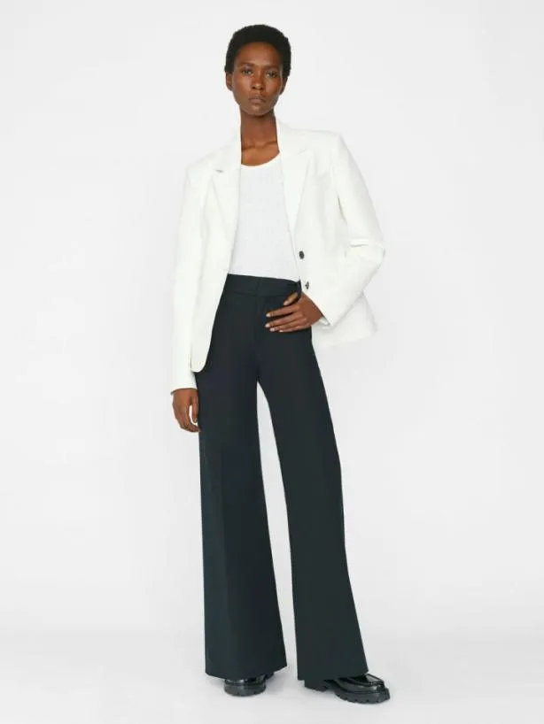 Frame Le Palazzo Trouser In Noir Noir Women Pants Frame Le Palazzo Trouser In Noir Noir Women Pants