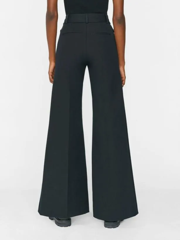 Frame Le Palazzo Trouser In Noir Noir Women Pants Frame Le Palazzo Trouser In Noir Noir Women Pants