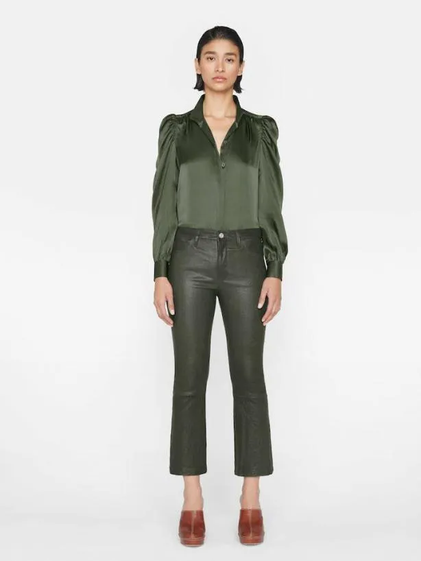 Frame Leather Le Crop Mini Boot In Surplus Surplus Women Leather and Suede Frame Leather Le Crop Mini Boot In Surplus Surplus Women Leather and Suede