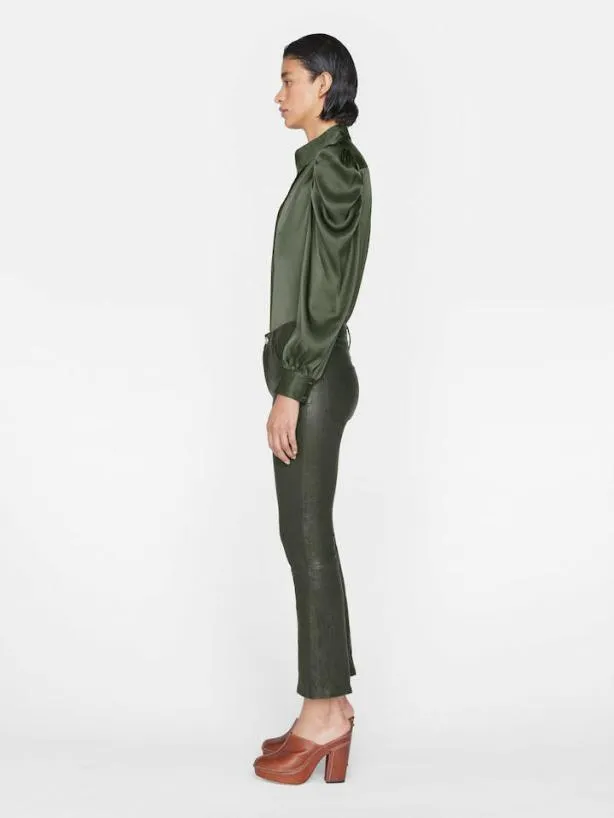 Frame Leather Le Crop Mini Boot In Surplus Surplus Women Leather and Suede Frame Leather Le Crop Mini Boot In Surplus Surplus Women Leather and Suede