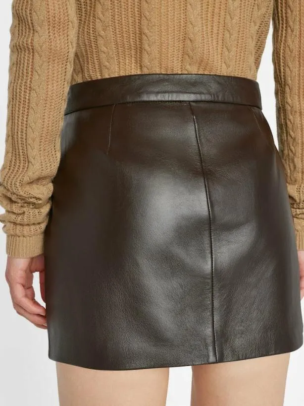 Frame Leather Mini Skirt In Espresso Espresso Women Skirts and Shorts Frame Leather Mini Skirt In Espresso Espresso Women Skirts and Shorts