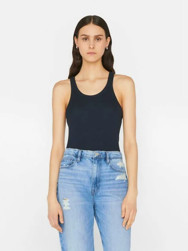 Frame Modal Rib Cami In Navy Navy Women Tanks and Tees