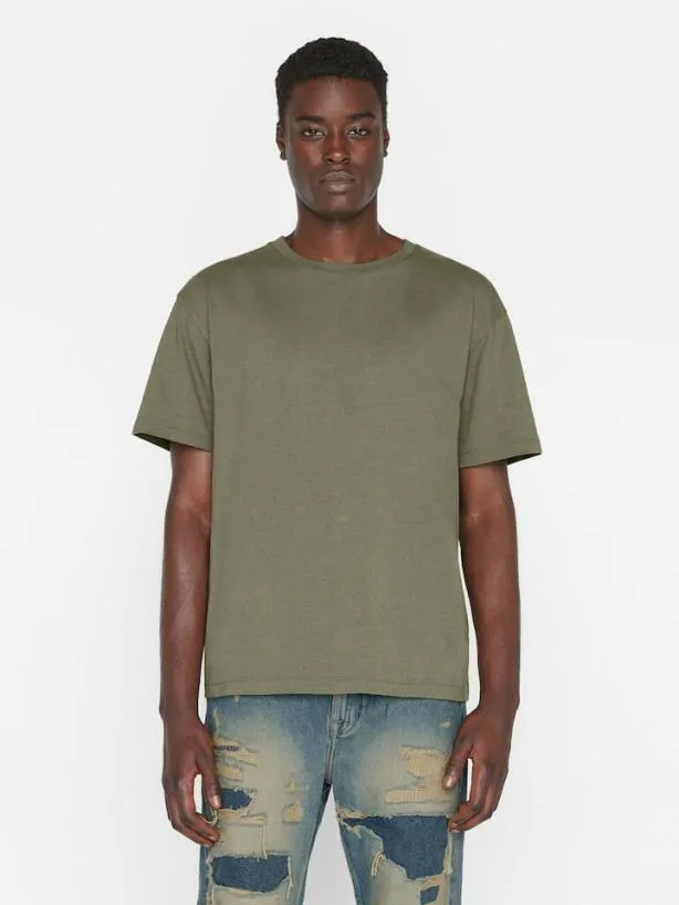 Frame Relaxed Vintage Washed Tee In Washed Khaki Green Washed Khaki Green Men Tees Frame Relaxed Vintage Washed Tee In Washed Khaki Green Washed Khaki Green Men Tees