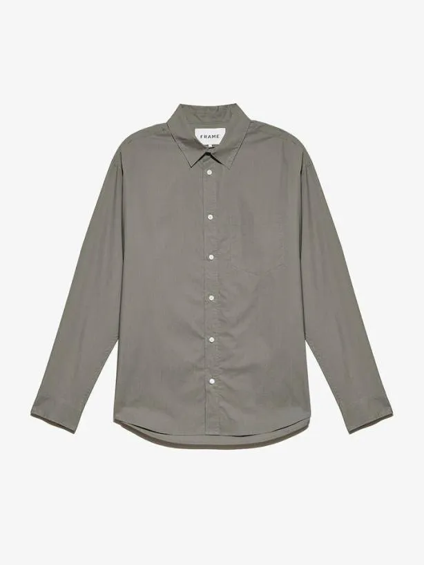 Frame Soft Cotton Long Sleeve Shirt In Desert Sage Desert Sage Men Shirts