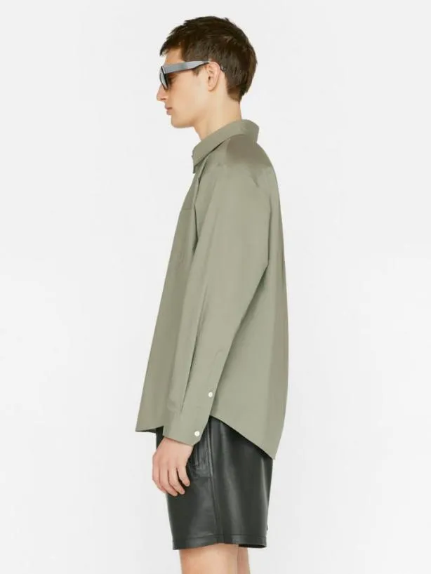 Frame Soft Cotton Long Sleeve Shirt In Desert Sage Desert Sage Men Shirts Frame Soft Cotton Long Sleeve Shirt In Desert Sage Desert Sage Men Shirts