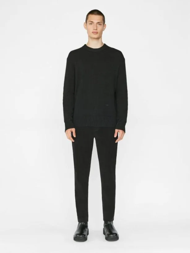 Frame The Cashmere Crewneck Sweater In Noir Noir Men Sweaters and Hoodies