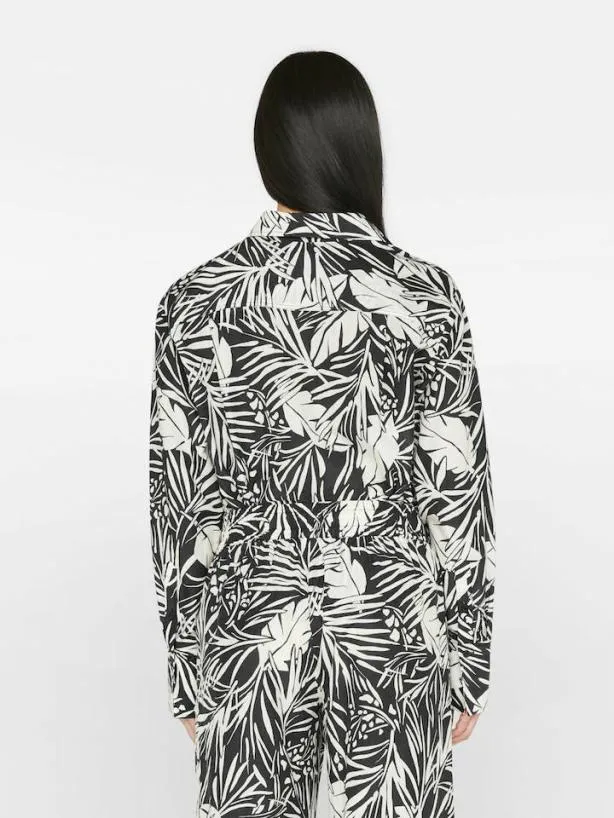 Frame The Oversized Shirt In Noir Multi Noir Multi Women Tops and Blouses Frame The Oversized Shirt In Noir Multi Noir Multi Women Tops and Blouses