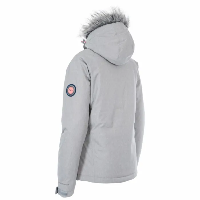 Francesca DLX Waterproof RECCO Ski Jacket Platinum Marl Women Trespass Ski Jackets Francesca DLX Waterproof RECCO Ski Jacket Platinum Marl Women Trespass Ski Jackets