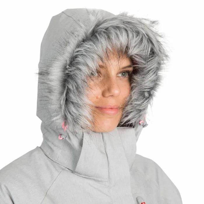 Francesca DLX Waterproof RECCO Ski Jacket Platinum Marl Women Trespass Ski Jackets Francesca DLX Waterproof RECCO Ski Jacket Platinum Marl Women Trespass Ski Jackets