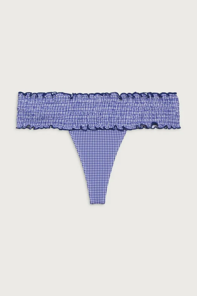 Frankies Bikinis Sofie Micro Bikini Bottom Sailor Gingham Women Bikinis