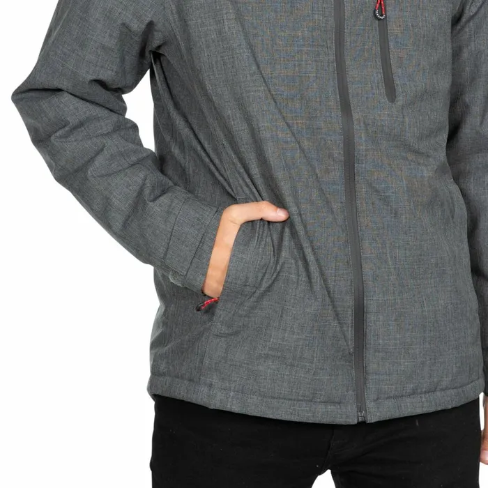 Fyfinn Padded Waterproof Jacket Dark Grey Men Trespass Waterproof Jackets
