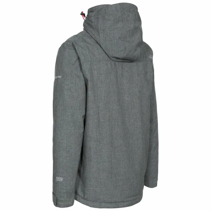 Fyfinn Padded Waterproof Jacket Dark Grey Men Trespass Waterproof Jackets