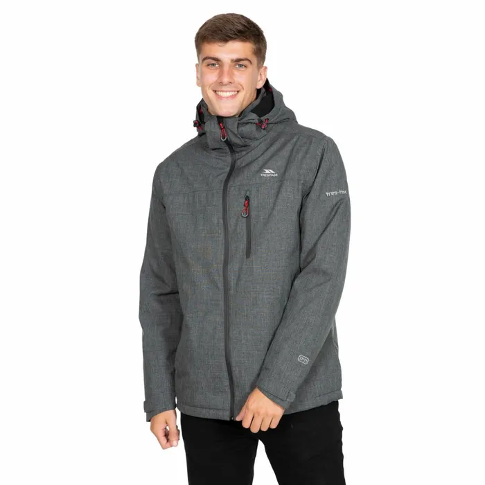 Fyfinn Padded Waterproof Jacket Dark Grey Men Trespass Waterproof Jackets