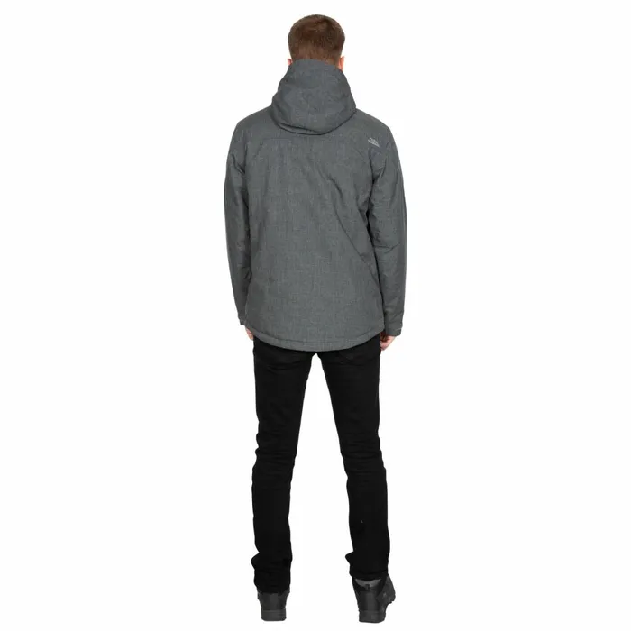 Fyfinn Padded Waterproof Jacket Dark Grey Men Trespass Waterproof Jackets