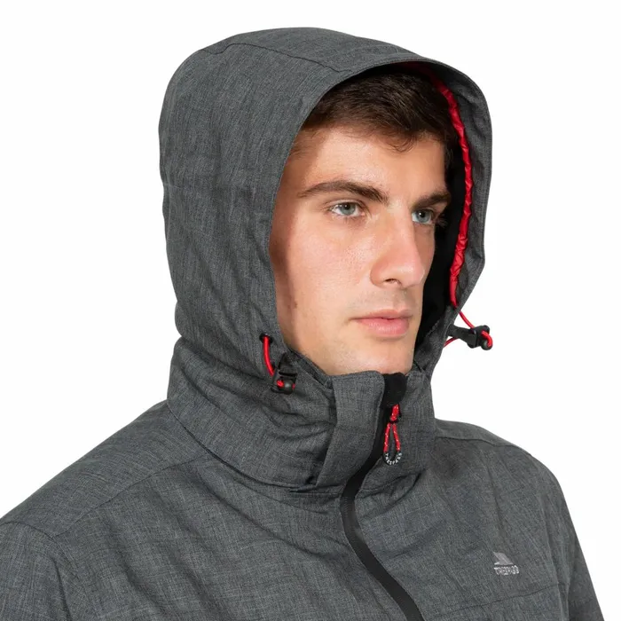 Fyfinn Padded Waterproof Jacket Dark Grey Men Trespass Waterproof Jackets