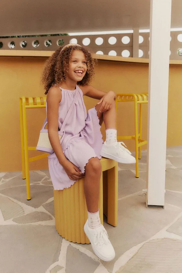 Girls Dresses Cotton On Hallie Tiered Dress Lilac Drop