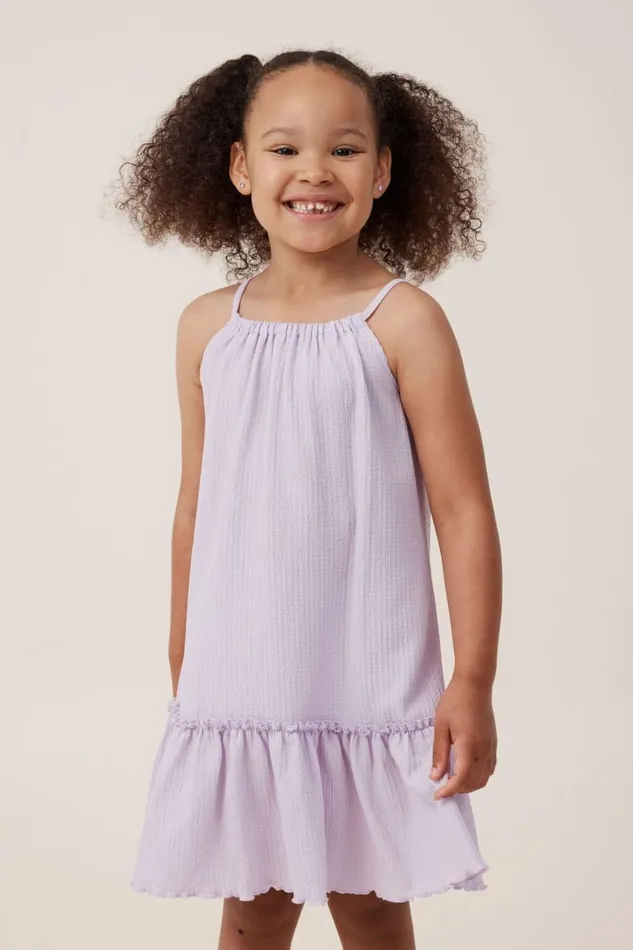 Girls Dresses Cotton On Hallie Tiered Dress Lilac Drop