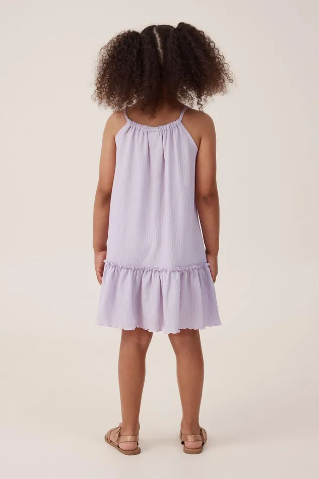 Girls Dresses Cotton On Hallie Tiered Dress Lilac Drop