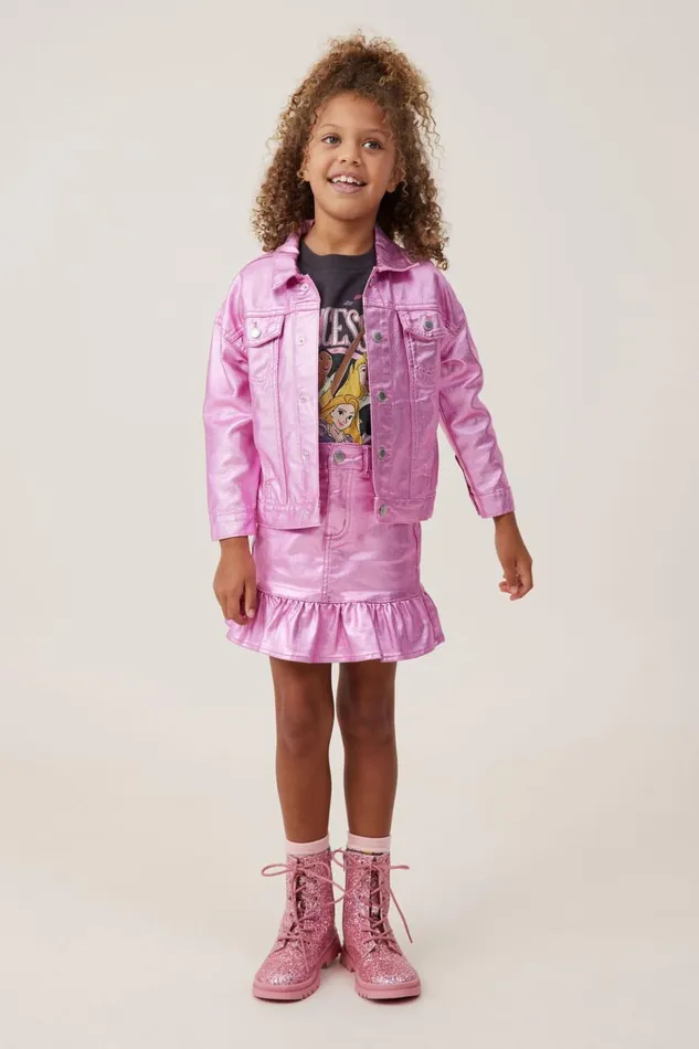 Girls Jackets and Sweaters Cotton On Emmy Oversized Denim Jacket Pink Gerbera Girls Jackets and Sweaters Cotton On Emmy Oversized Denim Jacket Pink Gerbera