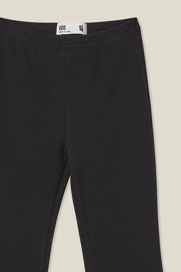 Girls Leggings Pants and Jeans Cotton On Francine Flare Pant Black Rib Girls Leggings Pants and Jeans Cotton On Francine Flare Pant Black Rib