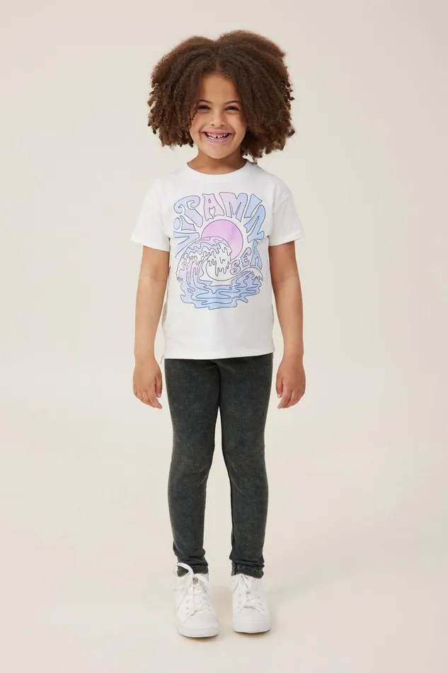 Girls Leggings Pants and Jeans Cotton On Huggie Tights Black Washed Rib Girls Leggings Pants and Jeans Cotton On Huggie Tights Black Washed Rib
