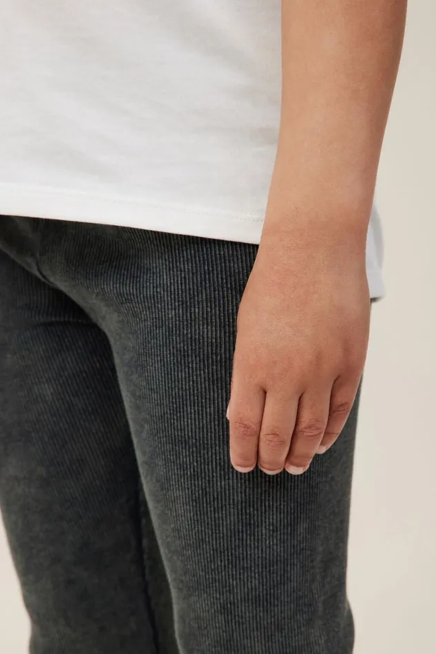 Girls Leggings Pants and Jeans Cotton On Huggie Tights Black Washed Rib Girls Leggings Pants and Jeans Cotton On Huggie Tights Black Washed Rib