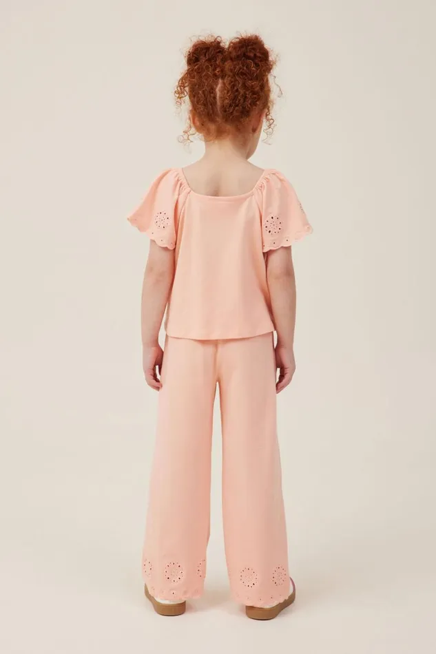 Girls Leggings Pants and Jeans Cotton On Piper Broderie Pant Tropical Orange Girls Leggings Pants and Jeans Cotton On Piper Broderie Pant Tropical Orange