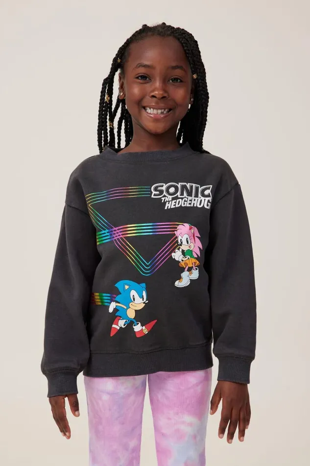 Girls Sweatshirts and Sweatpants Cotton On License Dusty Fleece Crew Neck Lcn Seg Sonic And Amyphantom Wash Girls Sweatshirts and Sweatpants Cotton On License Dusty Fleece Crew Neck Lcn Seg Sonic And Amyphantom Wash