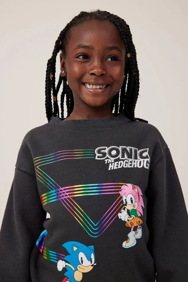 Girls Sweatshirts and Sweatpants Cotton On License Dusty Fleece Crew Neck Lcn Seg Sonic And Amyphantom Wash Girls Sweatshirts and Sweatpants Cotton On License Dusty Fleece Crew Neck Lcn Seg Sonic And Amyphantom Wash