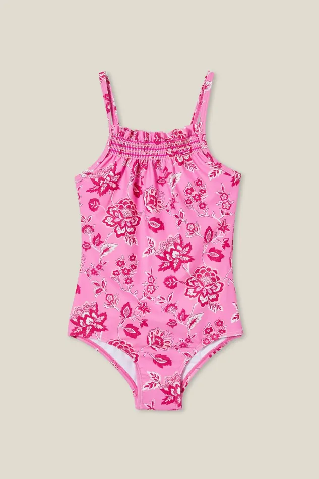 Girls Swimwear Cotton On Daisy One Piece Pink Gerberafrida Folk Floral