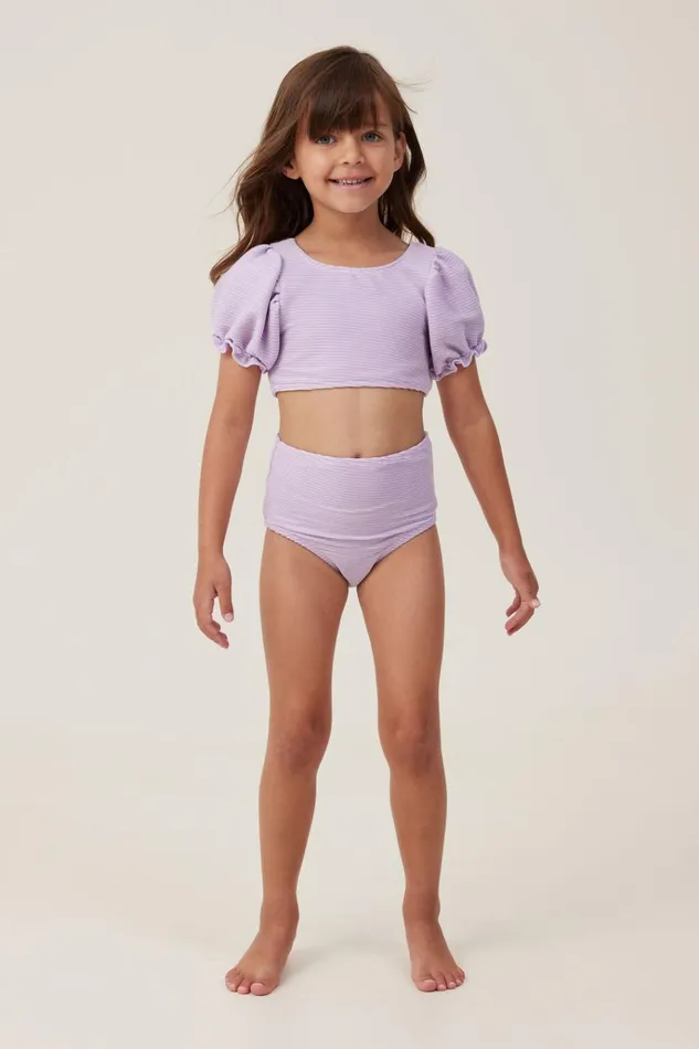 Girls Swimwear Cotton On Paige Puff Sleeve Bikini Lilac Dropsparkle Girls Swimwear Cotton On Paige Puff Sleeve Bikini Lilac Dropsparkle