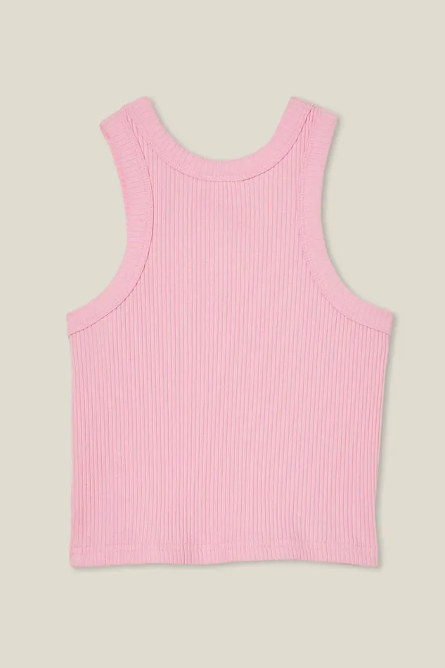 Girls Tops and TShirts Cotton On Eleanor Tank Cali Pink Rib Girls Tops and TShirts Cotton On Eleanor Tank Cali Pink Rib