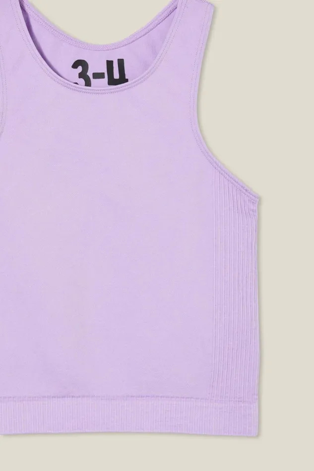 Girls Tops and TShirts Cotton On Kali Seamfree Tank Lilac Drop Girls Tops and TShirts Cotton On Kali Seamfree Tank Lilac Drop
