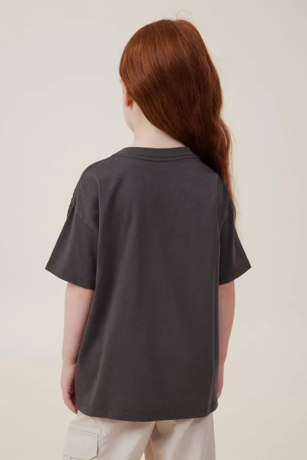 Girls Tops and TShirts Cotton On License Drop Shoulder Short Sleeve Tee Lcn Mat Barbie Westernphantom Wash Girls Tops and TShirts Cotton On License Drop Shoulder Short Sleeve Tee Lcn Mat Barbie Westernphantom Wash