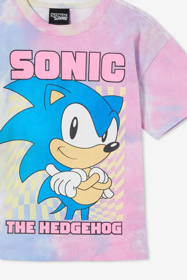Girls Tops and TShirts Cotton On License Drop Shoulder Short Sleeve Tee Lcn Seg Sonic The Hedgehogtie Dye Girls Tops and TShirts Cotton On License Drop Shoulder Short Sleeve Tee Lcn Seg Sonic The Hedgehogtie Dye