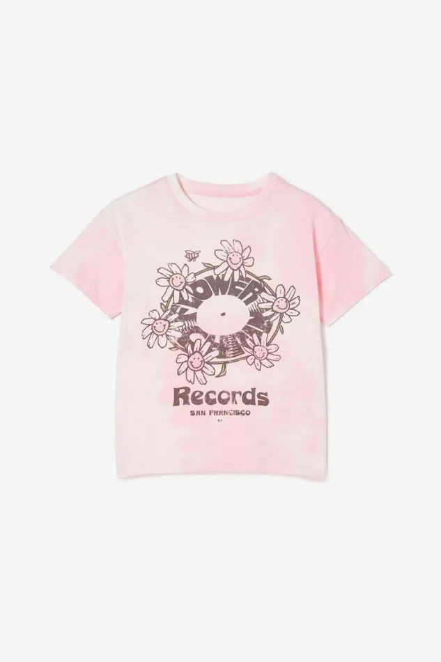 Girls Tops and TShirts Cotton On Poppy Short Sleeve Print Tee Blush Pink Tie Dyeflower Records Girls Tops and TShirts Cotton On Poppy Short Sleeve Print Tee Blush Pink Tie Dyeflower Records