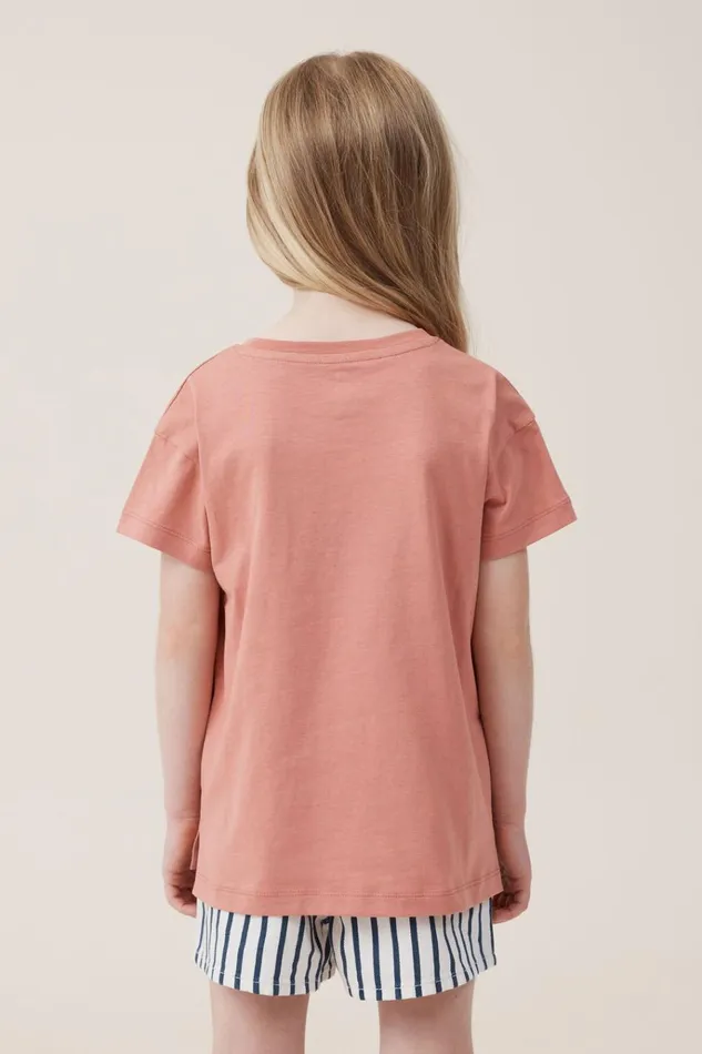 Girls Tops and TShirts Cotton On Poppy Short Sleeve Print Tee Clay Pigeonwild West Girls Tops and TShirts Cotton On Poppy Short Sleeve Print Tee Clay Pigeonwild West