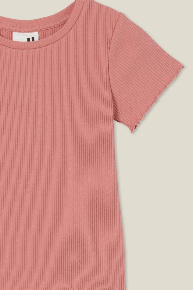 Girls Tops and TShirts Cotton On Raya Rib Baby Tee Clay Pigeon Rib Girls Tops and TShirts Cotton On Raya Rib Baby Tee Clay Pigeon Rib