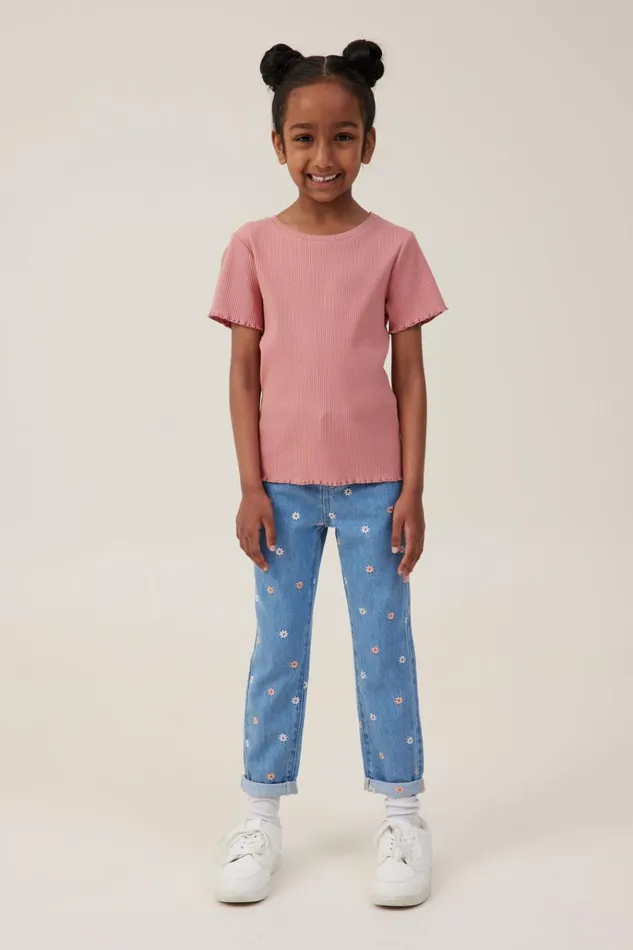 Girls Tops and TShirts Cotton On Raya Rib Baby Tee Clay Pigeon Rib Girls Tops and TShirts Cotton On Raya Rib Baby Tee Clay Pigeon Rib