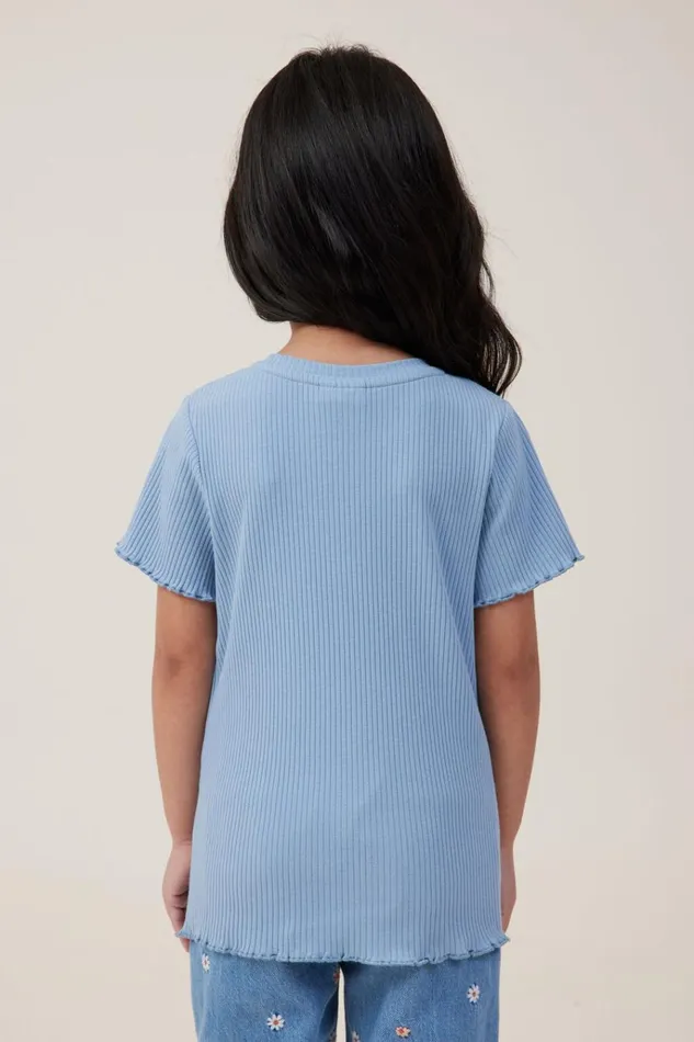 Girls Tops and TShirts Cotton On Raya Rib Baby Tee Dusty Blue Rib Girls Tops and TShirts Cotton On Raya Rib Baby Tee Dusty Blue Rib