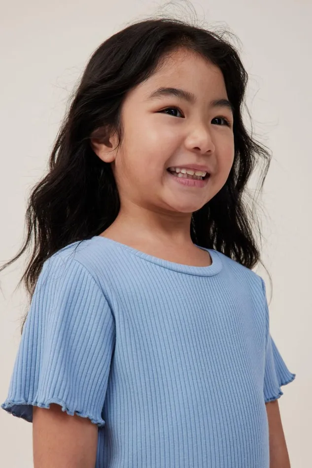 Girls Tops and TShirts Cotton On Raya Rib Baby Tee Dusty Blue Rib Girls Tops and TShirts Cotton On Raya Rib Baby Tee Dusty Blue Rib