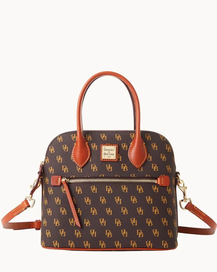 Gretta Domed Satchel Brown Tmoro Women Dooney and Bourke Satchels