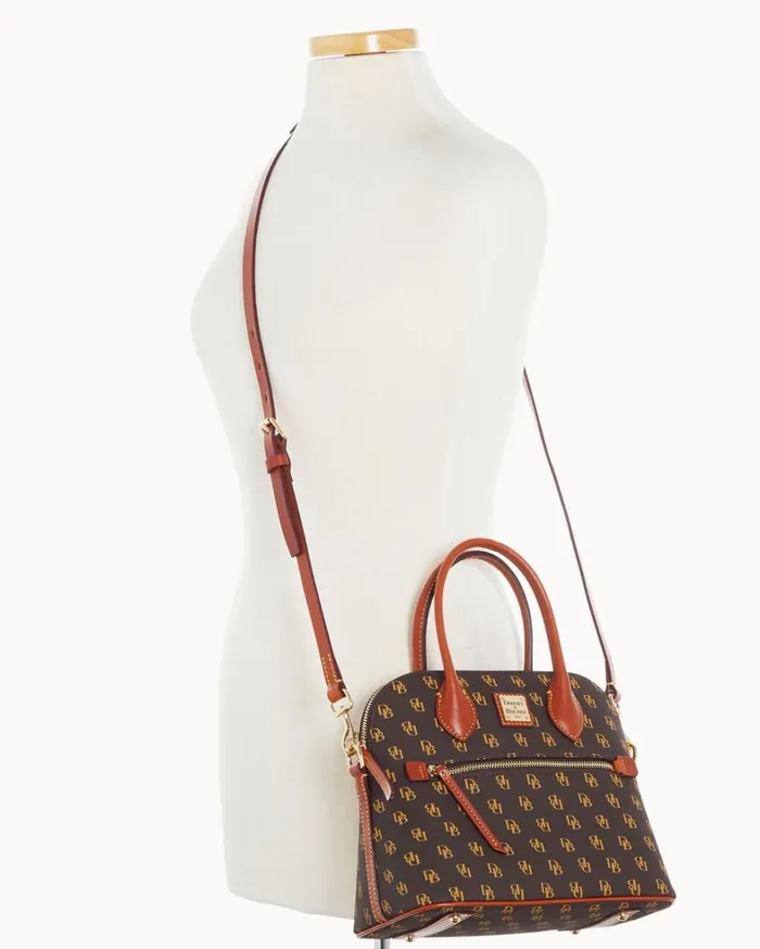 Gretta Domed Satchel Brown Tmoro Women Dooney and Bourke Satchels Gretta Domed Satchel Brown Tmoro Women Dooney and Bourke Satchels