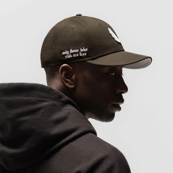 Hats and Headwear Men ASRV New Era 59Fifty Low Profile Hat Dark Earthwhite wings