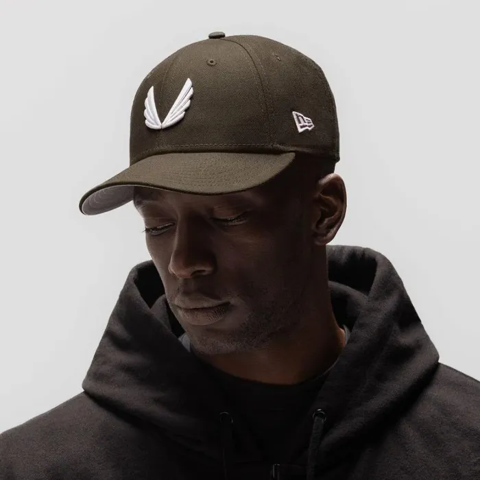Hats and Headwear Men ASRV New Era 59Fifty Low Profile Hat Dark Earthwhite wings