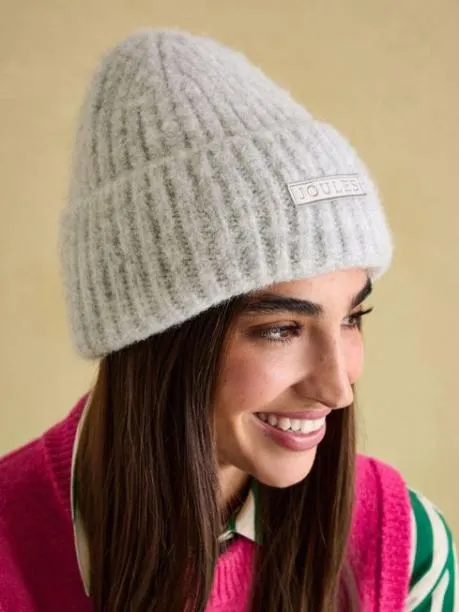 Hats Women Joules Grey Beanie Hat