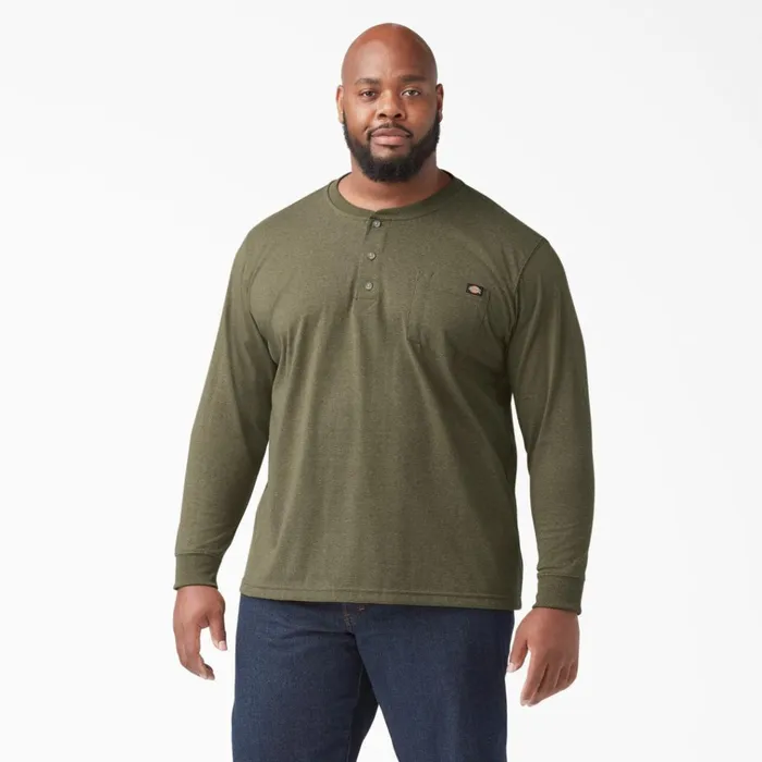 Heavyweight Heathered Long Sleeve Henley TShirt Military Green Heather Military Green Heather mld Men Dickies Long Sleeve Work Shirts Heavyweight Heathered Long Sleeve Henley TShirt Military Green Heather Military Green Heather mld Men Dickies Long Sleeve Work Shirts